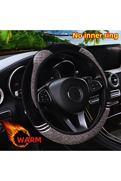 choice2 Gray Hand Warm Plush Bear Cartoon Cat Car without Inner Ring Steering...