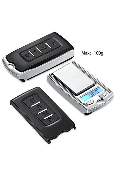 Choice ميزان جيب رقمي صغير على شكل مفتاح سيارة بوزن أقصى 100 جرام، دقة 0.01 ج...
