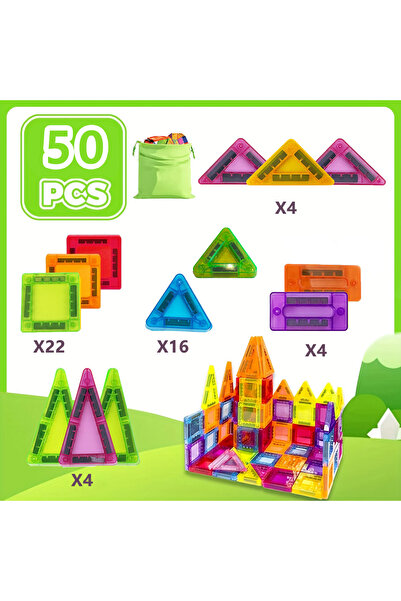 Choice 50PCS Children's Mini Magnetic Block Toy, STEM Building Set, Travel To...