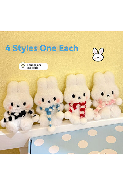 Choice 4 Styles One Each 1/4 Pcs Cute Cartoon Scarf Miffy Rabbit Doll Pendant...