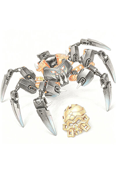 Choice21 No Box Skull Spiders Bionicle Series Skull Warrior Mask Maker Buildi...