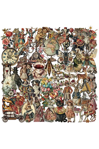 Choice 50PCS 50PCS Victorian Era Stickers Graffiti Stickers DIY Diary Phone C...