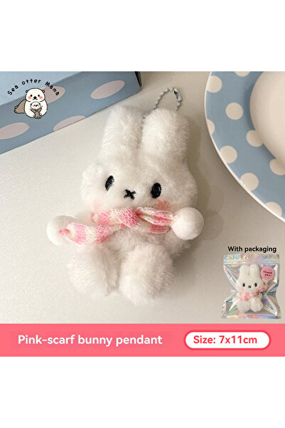 choice2 C 1/4 Pcs Cute Cartoon Scarf Miffy Rabbit Doll Pendant Plush Toy Miff...