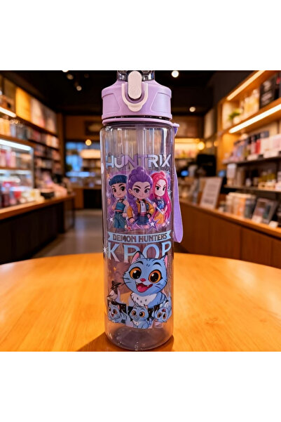 choice2 Hasbro 750ML Purple Water Bottles 750ml High-capacity Drinking Straw ...