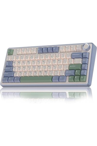 Aula Aula F75 75% Wireless Mechanical Keyboard with Hot-Swappable Switches, P...