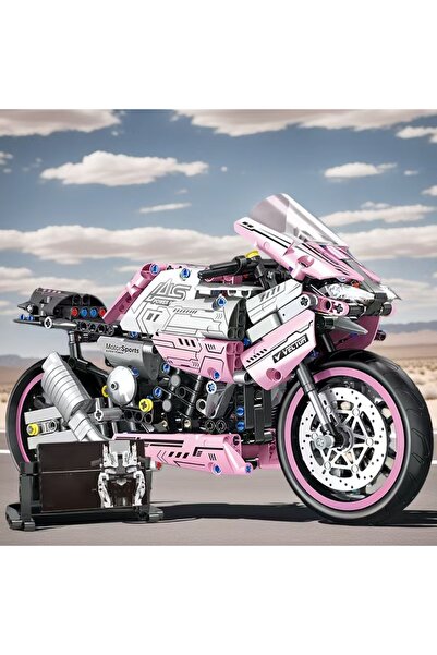 Choice Db0356 2458-Piece Pink Motorcycle Building Block Model, Easy to Assemb...