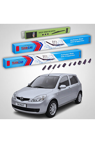 TEAMCAR Wipers Mazda 2 DY Facelift 2005-2007 | Front and Rear Set Flat Premiu...