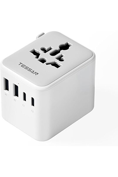 TESSAN Universal Travel Adapter Worldwide with 2 USB C and 2 USB A Ports
