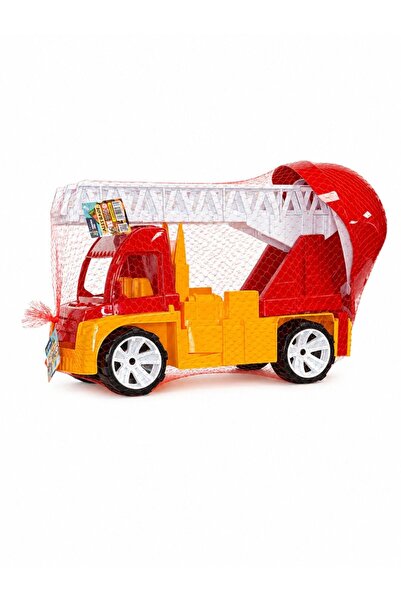 Viva Toys Autospeciala Pompieri cu Scara si Casca Rosu Portocaliu 54cm