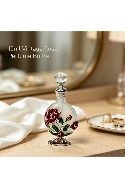 ARIANA 10ml Elegant Attar & Oud Perfume Oil Bottle, Frosted Glass with Metal ...