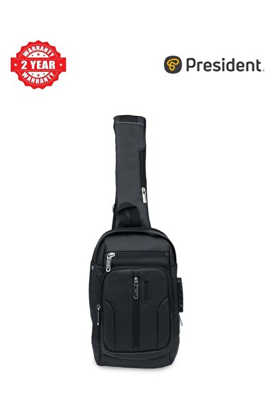 President Premium Chest Crossbody Bag Small Shoulder Backpack for Men ( BLACK...