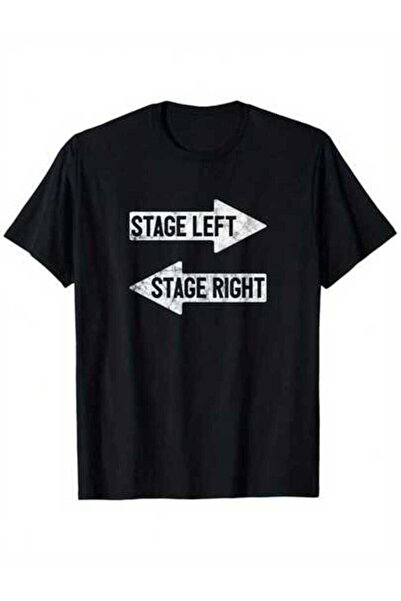 21JNRY Halloween Shirts For Men Left Stage Right Funny Theater Drama Play T-S...