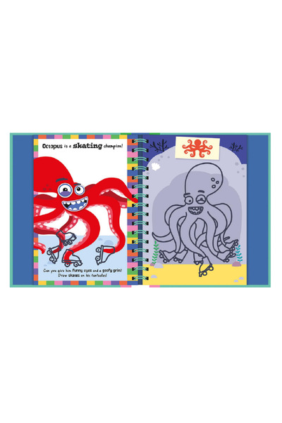 Two Windmills Wipe-clean Sticker Funny Faces Ocean