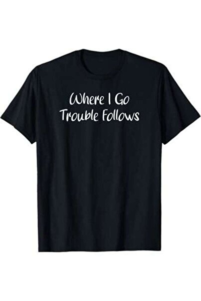 NOURAM Where I Go Trouble Follows Funny Cute Couple Matching T-ShirtMen's Cot...
