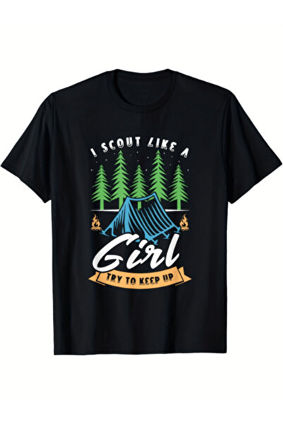 2BIR Girl Inspired Camping Graphic T-Shirt For Adults - "I Scout Like A Girl"...