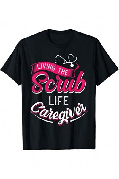 21JNRY تي شيرت "Scrub Life" المضحك للمسؤولين عن الرعاية - مصنوع من القطن فائق...