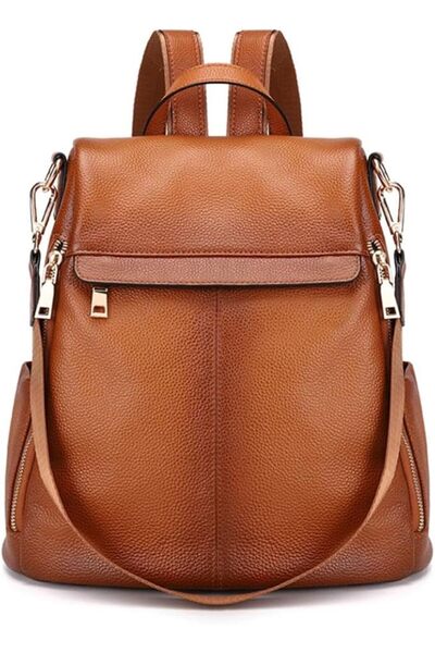 GENERAL Kati Women's Anti-Theft Genuine Leather Backpack Fashionable Shoulder...