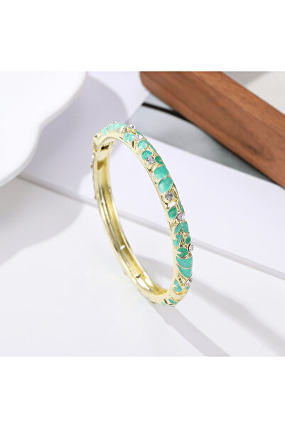 Choice17 58-60mm Antique Bronze Plated Vintage cloisonné color-block flower o...