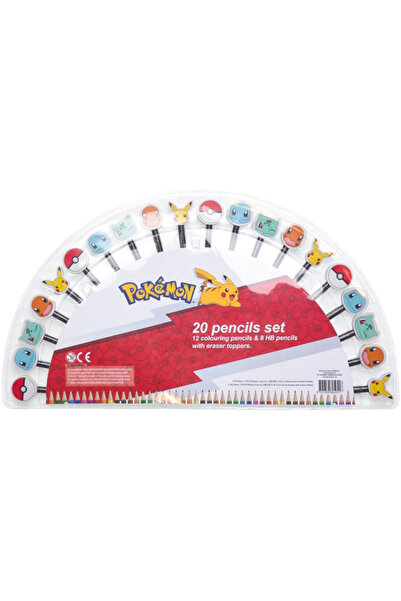 Pokemon ΣΕΤ Μολυβιών με διακοσμητικά καπάκια (συσκευασία 20 τεμαχίων) (161707...