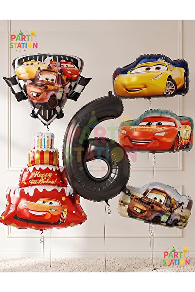 Parti Station Cars Themed Cars Lightning Mcqueen Concept 6-Year-Old Balloon S...