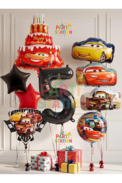 Parti Station Cars Themed Cars Lightning Mcqueen Concept 5-Year-Old Balloon S...
