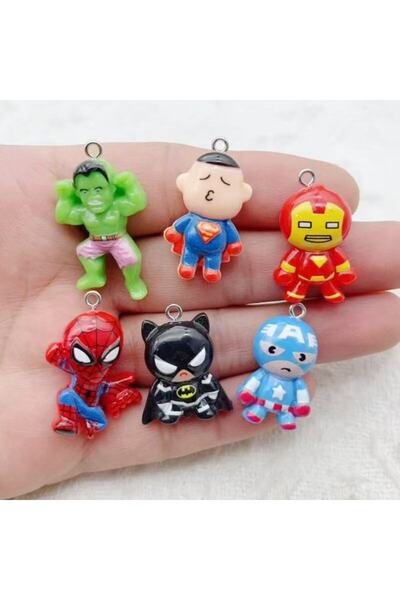 Choice 7 10pcs cartoon resin pendant, DIY jewelry making earrings, keychain a...