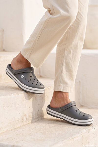 REMSA Men's Sabo Sandals Slippers 195-m-0024 Gray
