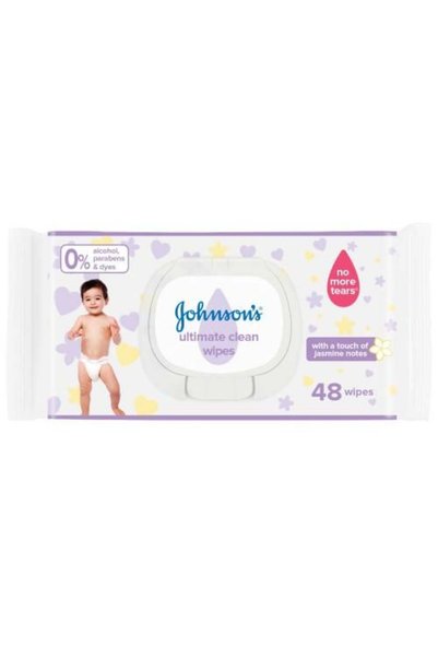 Johnson's Baby مناديل مبللة للنظافة المثالية - 48 منديل