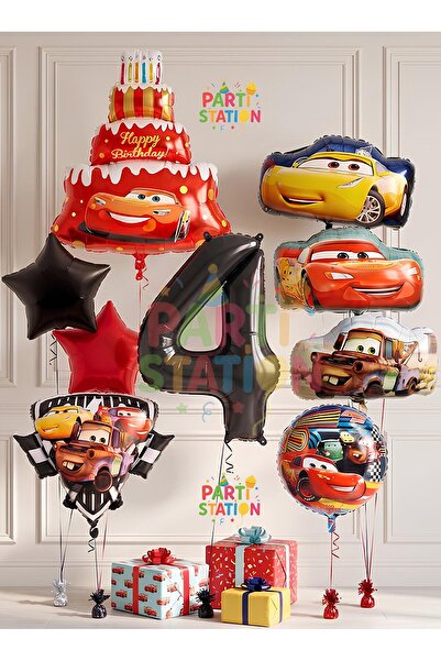 Parti Station Cars Themed Cars Lightning Mcqueen Concept 4-Year-Old Balloon S...