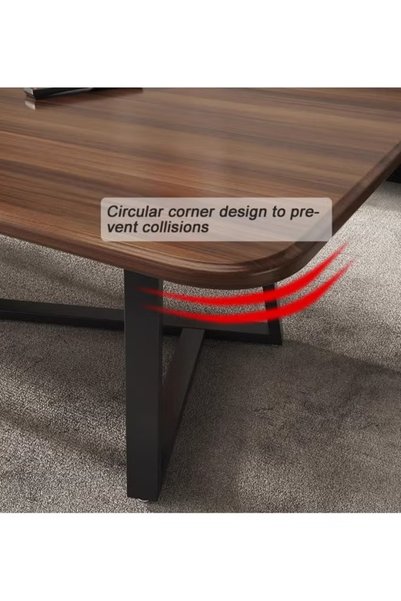 GGEROU Coffee Table Large Capacity Table Storage Simple Living Room Table Modern Tea Table Small Unit Square Living Room Simple Small Tea Table Design(Brown)