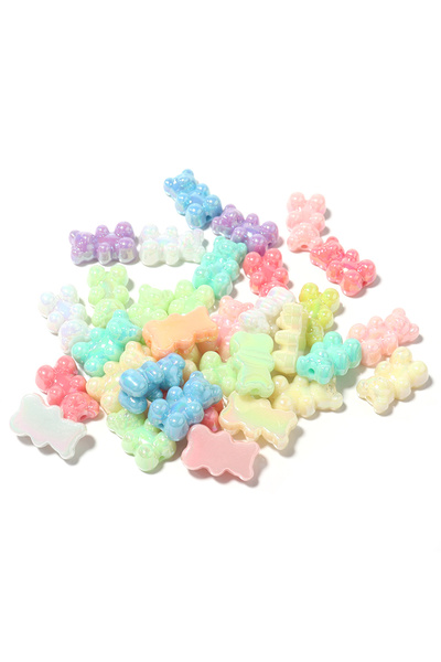 Choice5 18mm (30pcs) 10-50pcs Color Bear Acrylic Beads Transparent Cute Gummy...