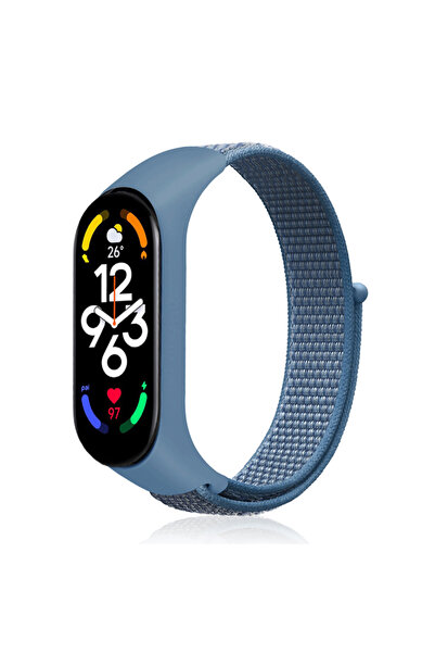 Choice3 حزام نايلون أزرق اللون لـ Mi Band 7 6 5، حزام رياضي لـ Mi Band 7-7 NF...