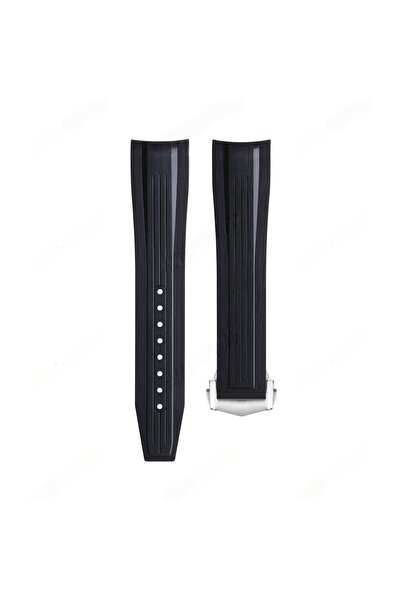 Choice1 Silver Buckle 21mm(41mm Dial) Black For Longines Conquest GMT L3.790/...