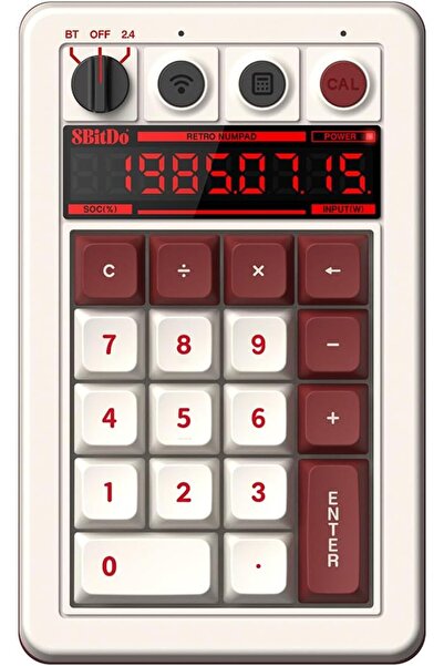 8Bitdo 8-Bit Do 18-Key Classic Mechanical Numeric Keypad, Supports Computer N...