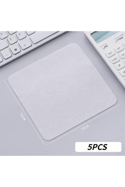 Choice1 5pcs gray 5pcs Suede Microfiber Cleaning Cloths Anti-Fog Lint-Free Sc...