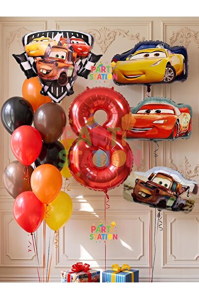 Parti Station Cars Themed Cars Lightning Mcqueen Concept 8-Year-Old Balloon S...