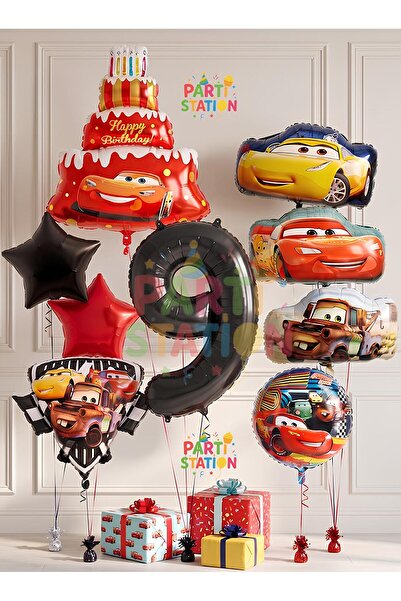 Parti Station Cars Themed Cars Lightning Mcqueen Concept 9 Year Old Balloon S...