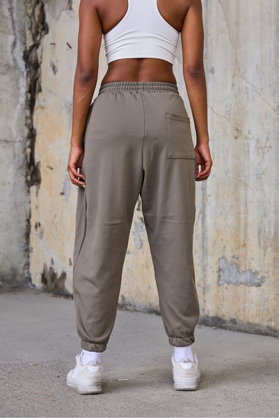 Superbluemexico Pantaloni plisați cu talie elastică pentru femei