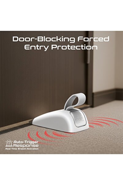 Promate DoorShield Portable Travel Door Alarm and Door Stopper, Dual Sensitiv...