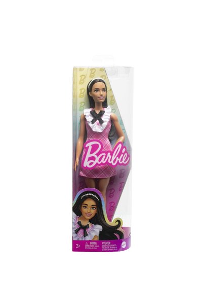 mattel Κούκλα Barbie με μελαχρινή μόδα και κορδέλα για τα μαλλιά