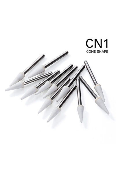 choice2 CN1 12pcs/Pack Dental Polishing Stone Handpiece Burs FG Cone Flame De...