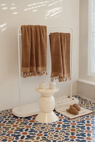 İrya Set prosoape de baie Ege, 100% bumbac, 2 piese, 80x150 cm, Warm Clay
