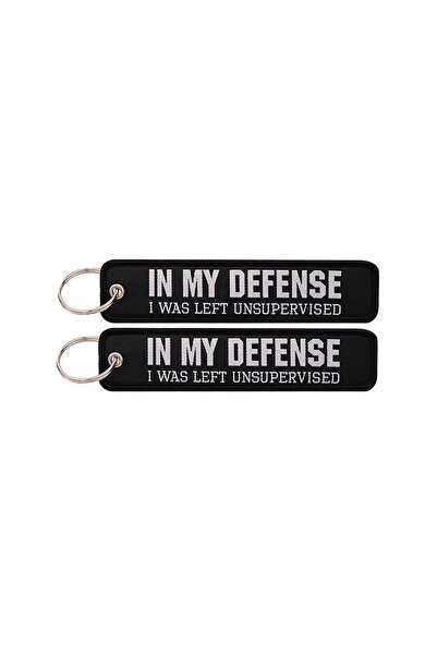 Choice26 29 1Pcs "No Risk No Fun" Funny Quotes Series Embroidery Key Fobs Bac...