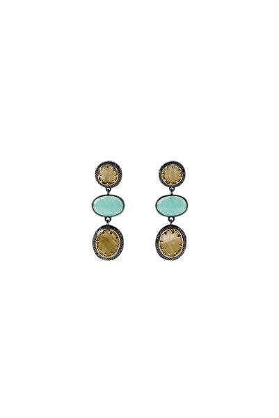 Charmist Zr 3-Piece Stone Shiny Earrings