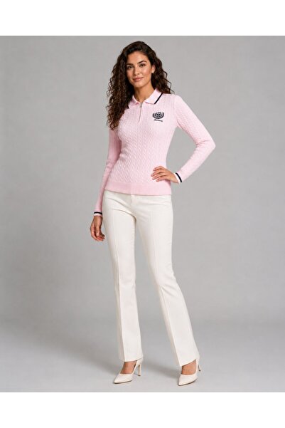 Noi Belis Polo Collar Half-Zip Hair Knitwear with Arma Detail Aw26Kz0005