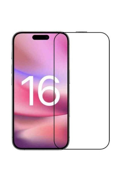 iPhone 16 Uyumlu Temperli Cam Ekran Koruyucu Darbe Emici Kırılmaz Cam