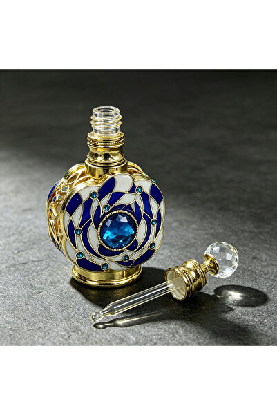 ARIANA 12ml Luxury Attar Oil Bottle, Vintage Arabian Style Glass Perfume Disp...