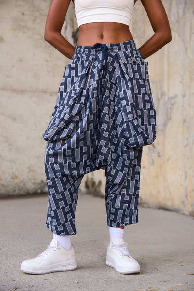 Superbluemexico Women's Balloon Loose Shalwar Trousers