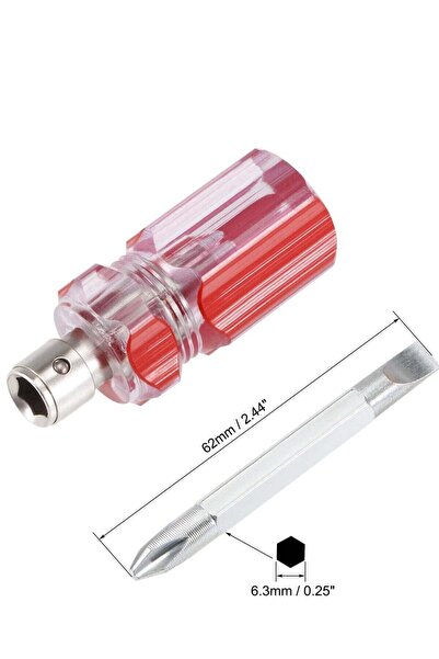 Generic A small two-way screwdriver 2 in 1 Red
