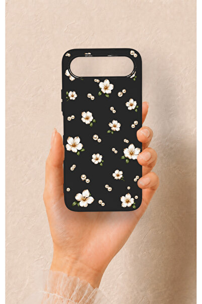 Vip Case Tecno Spark 50 5G Uyumlu İnci Papatya Desenli Silikon Kılıf